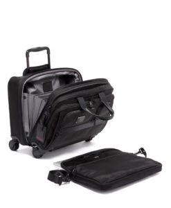 Tumi ALPHA Deluxe 4 Wheeled Laptop Case Brief BLACK -Tumi 117158 1041 hi res alt2 3