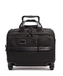 Tumi ALPHA Deluxe 4 Wheeled Laptop Case Brief BLACK