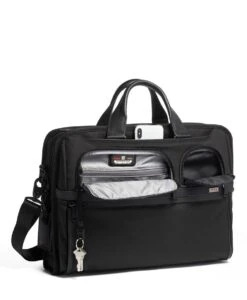Tumi ALPHA Compact Large Laptop Brief BLACK -Tumi 117302 1041 hi res alt3 4