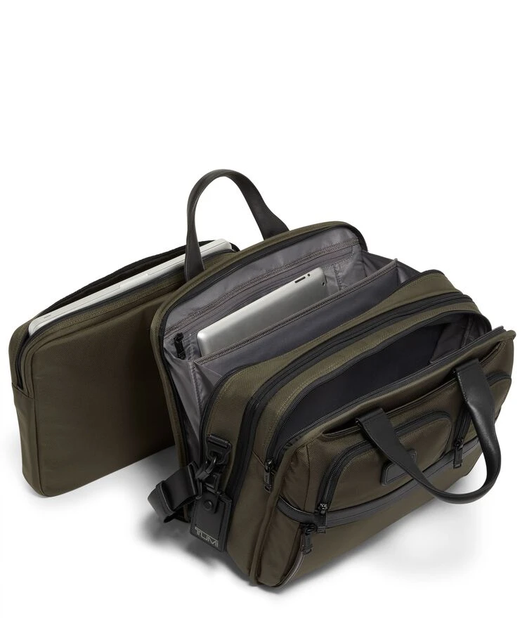 Tumi ALPHA Expandable Organizer Laptop Brief OLIVE NIGHT 4 Tumi ALPHA Expandable Organizer Laptop Brief OLIVE NIGHT - Image 2