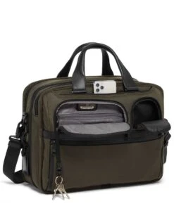 Tumi ALPHA Expandable Organizer Laptop Brief OLIVE NIGHT 11 Tumi ALPHA Expandable Organizer Laptop Brief OLIVE NIGHT -Tumi 117305 9194 hi res alt2 3