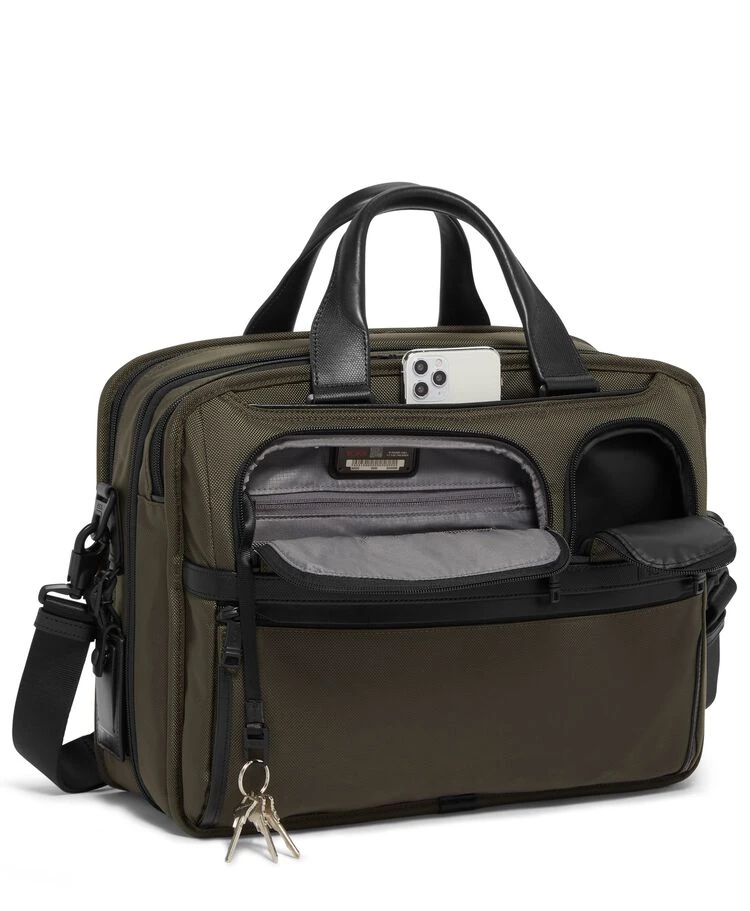 Tumi ALPHA Expandable Organizer Laptop Brief OLIVE NIGHT 5 Tumi ALPHA Expandable Organizer Laptop Brief OLIVE NIGHT - Image 3