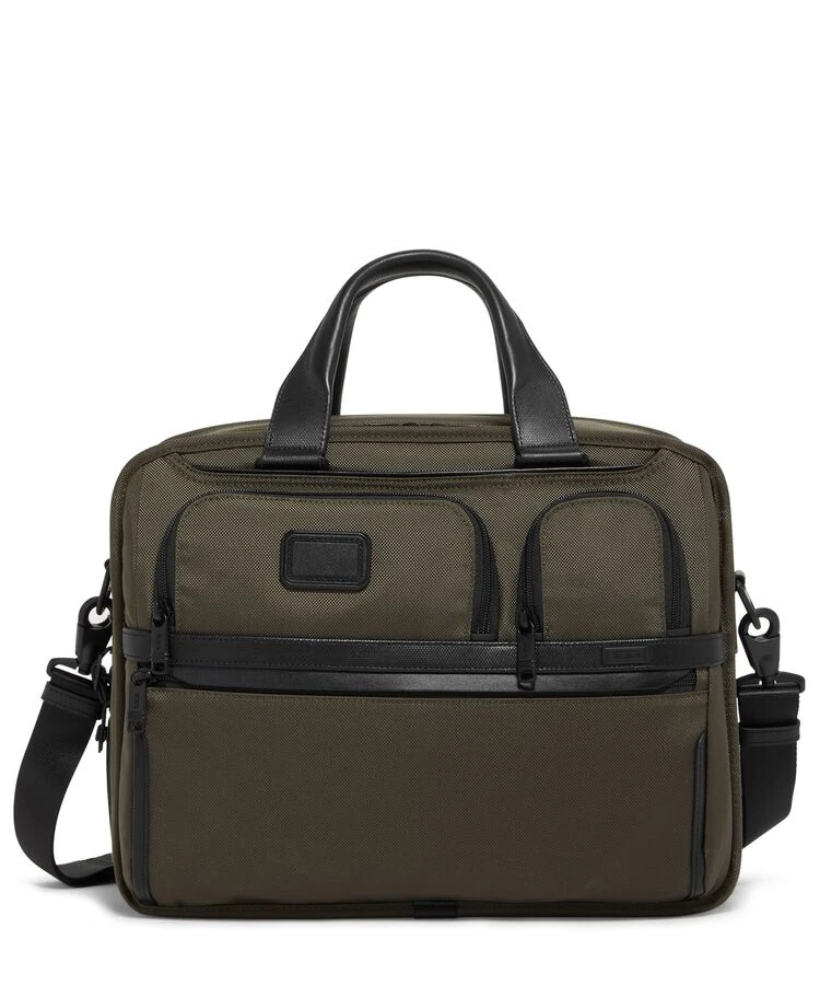Tumi ALPHA Expandable Organizer Laptop Brief OLIVE NIGHT 3 Tumi ALPHA Expandable Organizer Laptop Brief OLIVE NIGHT