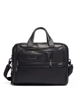 Tumi ALPHA Expandable Organizer Laptop Brief BLACK