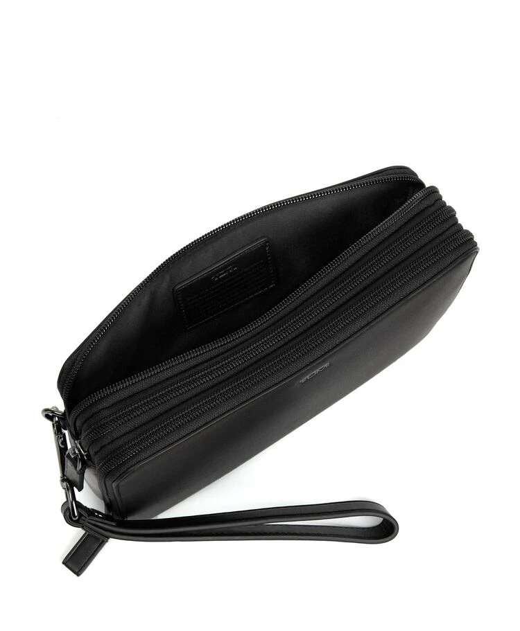 Tumi NASSAU Triple Zip Clutch BLACK SMOOTH 4 Tumi NASSAU Triple Zip Clutch BLACK SMOOTH - Image 2