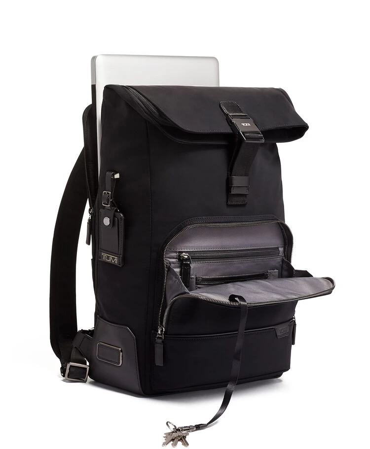 Tumi HARRISON Osborn Roll Top Backpack BLACK 5 Tumi HARRISON Osborn Roll Top Backpack BLACK - Image 3