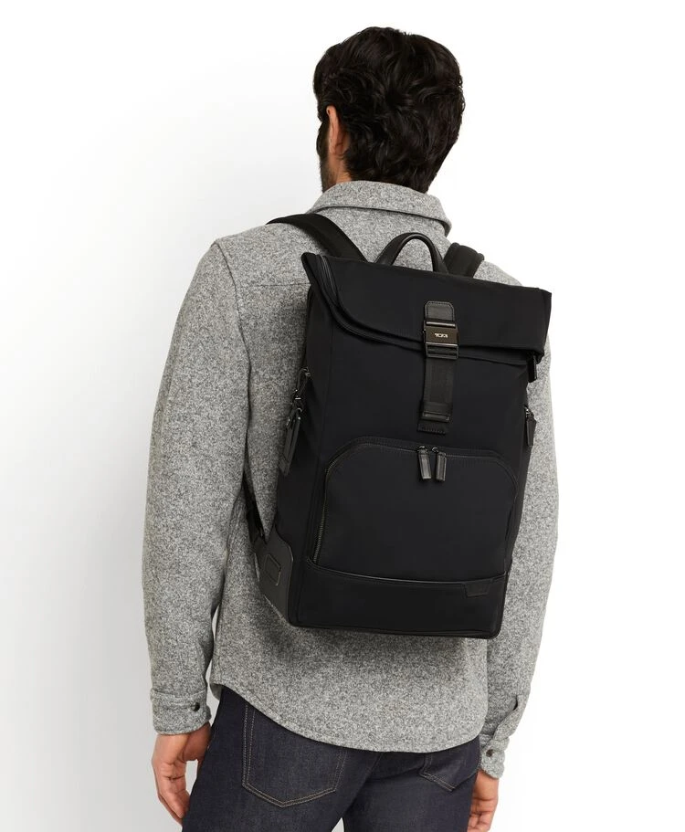 Tumi HARRISON Osborn Roll Top Backpack BLACK 9 Tumi HARRISON Osborn Roll Top Backpack BLACK - Image 7