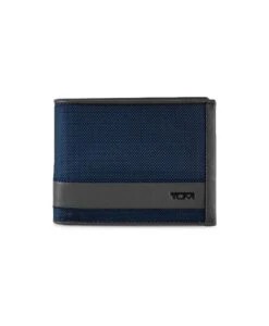 Tumi ALPHA Gbl Wallet W/ Coin Pocket NAVY/GREY