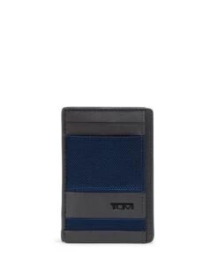 Tumi ALPHA Money Clip Card Case NAVY/GREY