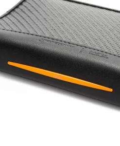 TUMI I MCLAREN Passport Cover CARBON/PAPAYA -Tumi 140121 9546 hi res alt3 4