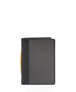 TUMI I MCLAREN Passport Cover CARBON/PAPAYA