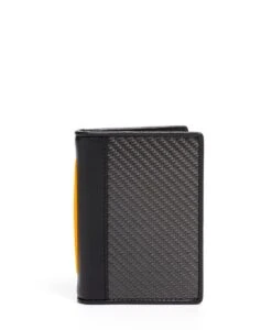 TUMI I MCLAREN Folding Card Case CARBON/PAPAYA