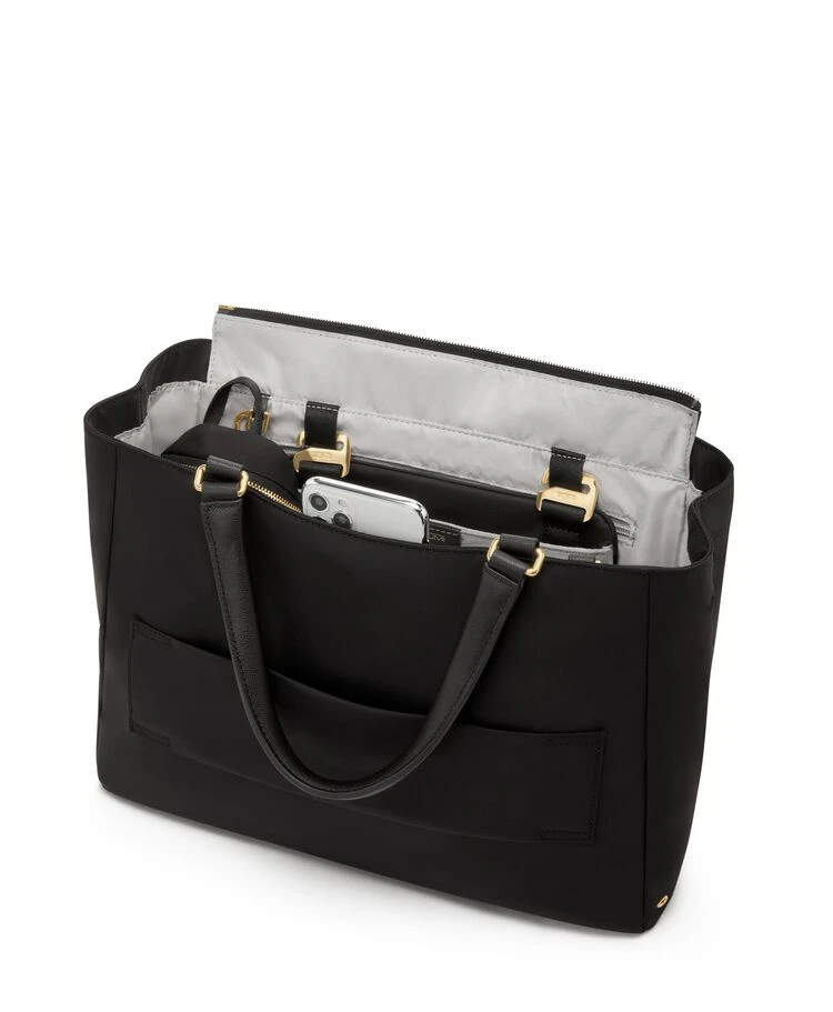 Tumi VOYAGEUR Valetta Medium Tote BLACK/GOLD 6 Tumi VOYAGEUR Valetta Medium Tote BLACK/GOLD - Image 4