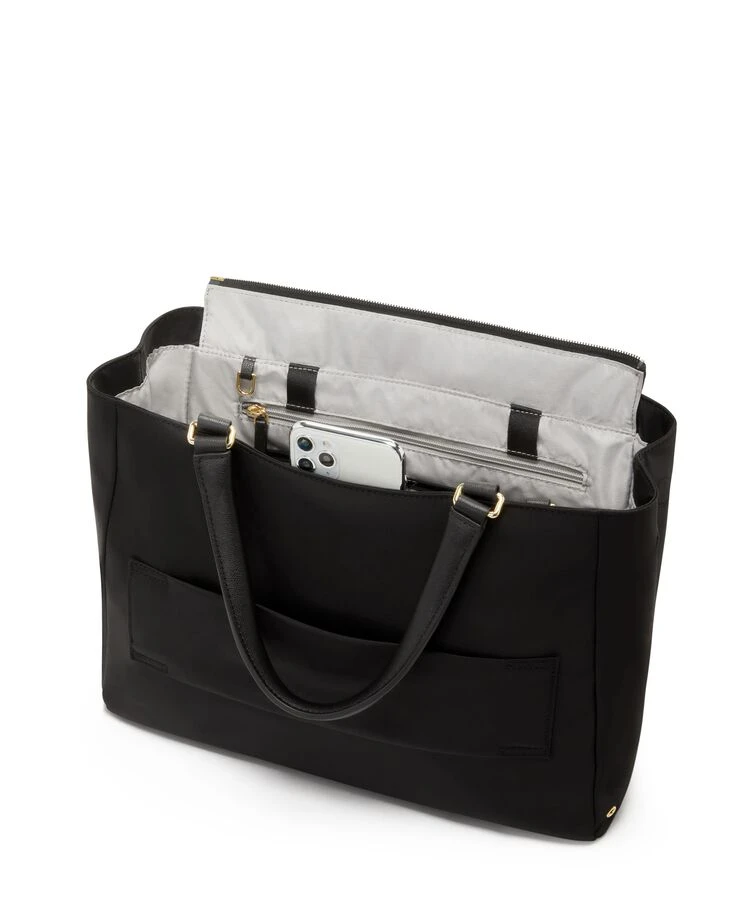 Tumi VOYAGEUR Valetta Medium Tote BLACK/GOLD 7 Tumi VOYAGEUR Valetta Medium Tote BLACK/GOLD - Image 5