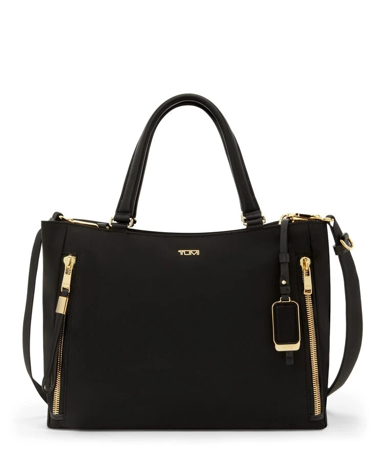 Tumi VOYAGEUR Valetta Medium Tote BLACK/GOLD 3 Tumi VOYAGEUR Valetta Medium Tote BLACK/GOLD