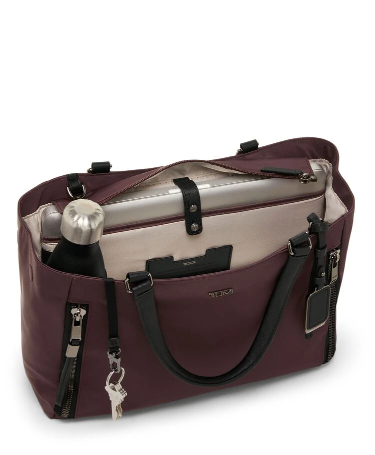 Tumi VOYAGEUR Valetta Medium Tote DEEP PLUM 4 Tumi VOYAGEUR Valetta Medium Tote DEEP PLUM - Image 2