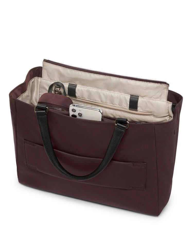 Tumi VOYAGEUR Valetta Medium Tote DEEP PLUM 5 Tumi VOYAGEUR Valetta Medium Tote DEEP PLUM - Image 3